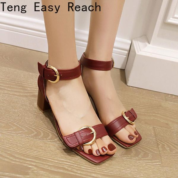 

sandals ladies metal decoration summer shoes size 33-43 arrivals fashion work buckle white yellow blue, Black