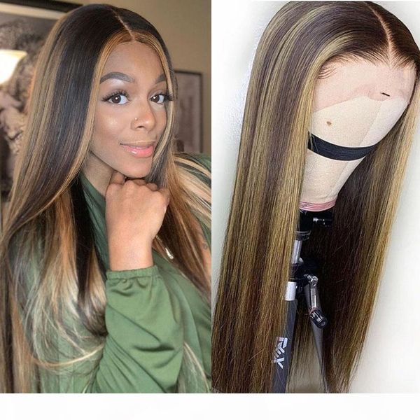 

brazilian highlight blonde lace front human hair wigs with baby hair full lace wigs for black women hairline straight 360 lace frontal wigs