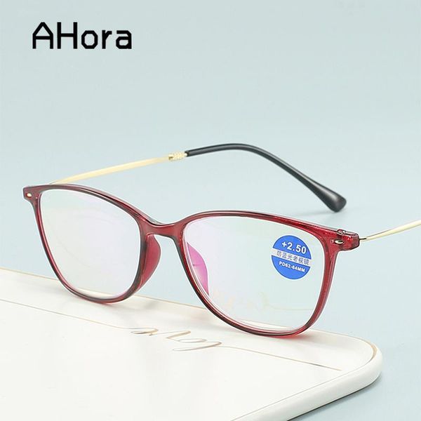 

sunglasses ahora 2021 ultralight reading glasses for women men anti blue light computer eyewear optical eyeglasses hyperopia +1.5 +2.0 +2.5, White;black