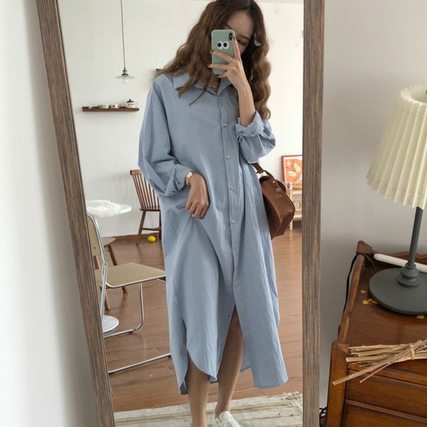 

2021 new plus size spring autumn lady long sleeve cotton shirt casual turn-down collar loose women es 6ft0, Black;gray