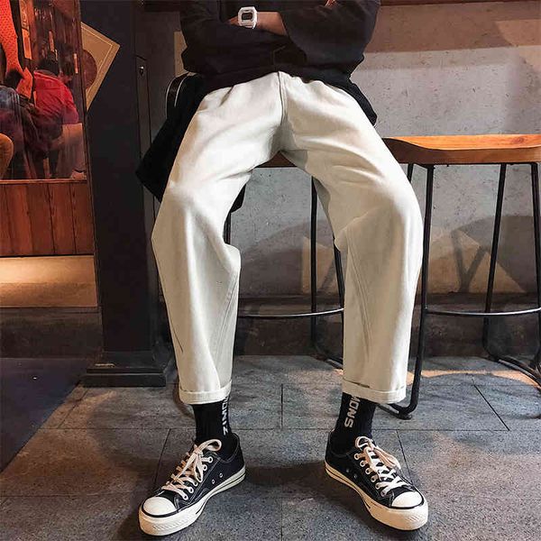 

men's pants cotton casual harem straight fashion trousers hip hop loose black/white color joggers sweatpants size m-2xl pudi