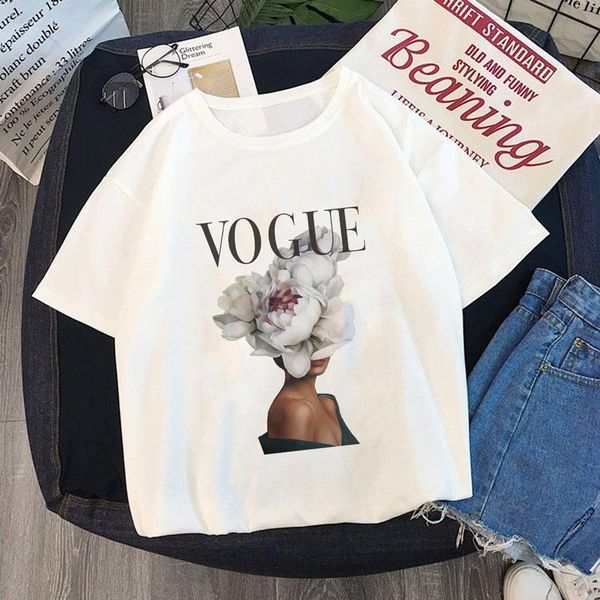 

summer women fashion t shirt vogue beauty elegant posture harajuku short sleeve o-neck tees female casual ladies t-shirt, White