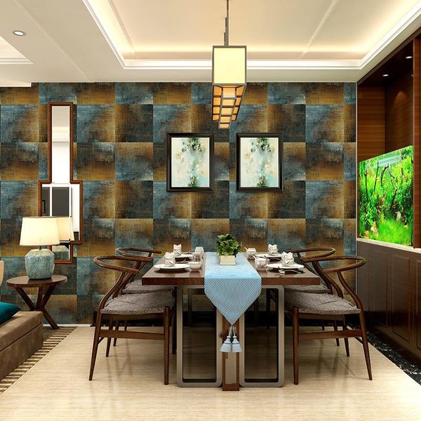 

shuhiko retro nonwoven home decoration wallpaper ktv bar cafe tv square wall square project green 3d wallpaper papel de parede