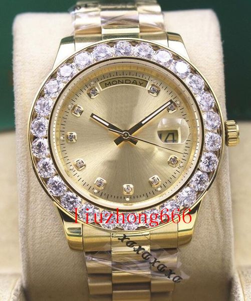 

luxury designer classic fashion automatic mechanical watch size 41mm sapphire glass waterproof function christmas gift diamonddelivery, Slivery;brown