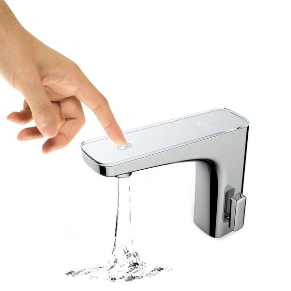 

1pce touch switch temperature display smart touchless bathroom sensor faucets aypb-001