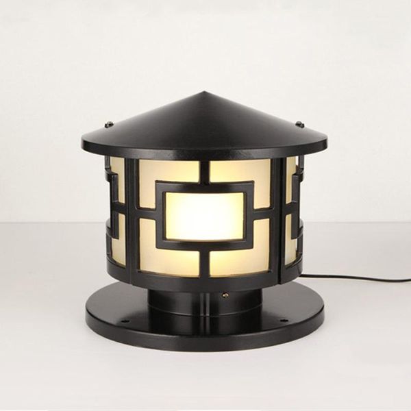 

round outdoor column head lamp waterproof fence door post lamp european style villa balcony courtyard landscape gate light