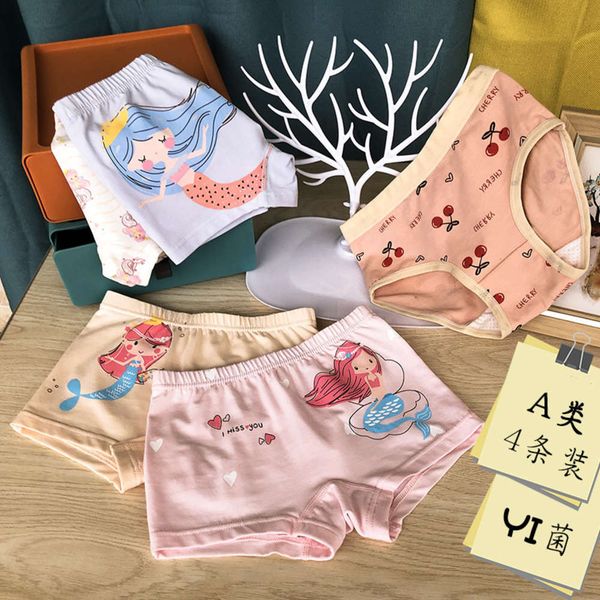 

children's and girls' underwear pure cotton boxer primary secondary school children's bacterial triangle without clip pp baby, Camo
