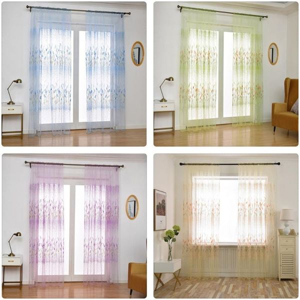 

linen embroidered curtain bedroom window tulle gauze grey voile curtains for living room curtain finished