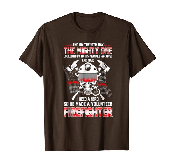 

Volunteer Firefighter Shirt With Helmet Axes Graphic, Mainly pictures