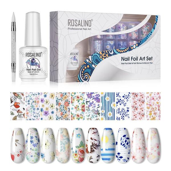 

nail art kits 1 set star polish adhesive marine series stickers uv glue female finger makeup beauty grooming tools