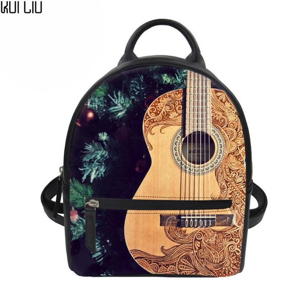 

backpack guitar women mini pu schoolbag teenagers girls small female leather space school shoulder bags music mochila feminina