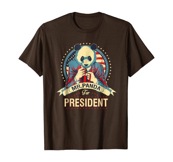 

mr. panda for president t-shirt political election shirt, White;black