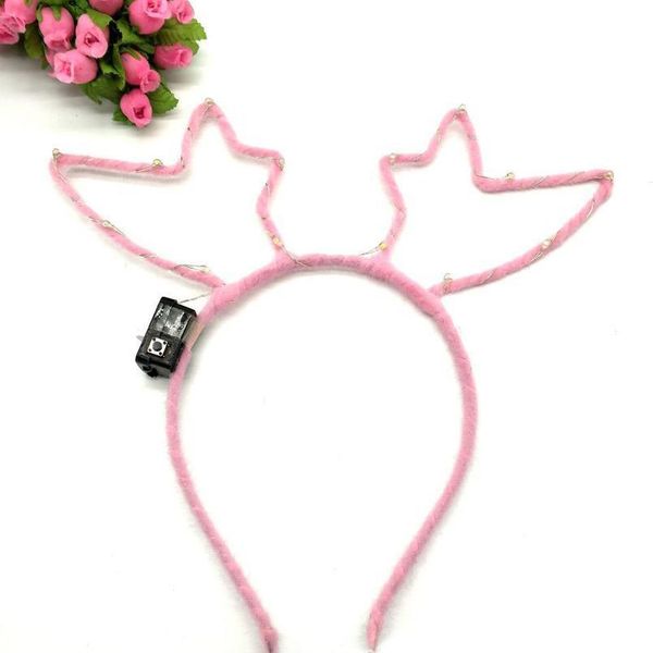 

christmas headband xmas accessory light luminous antler new year led hairband fashion headwear hair acc qylpht, Blue;red