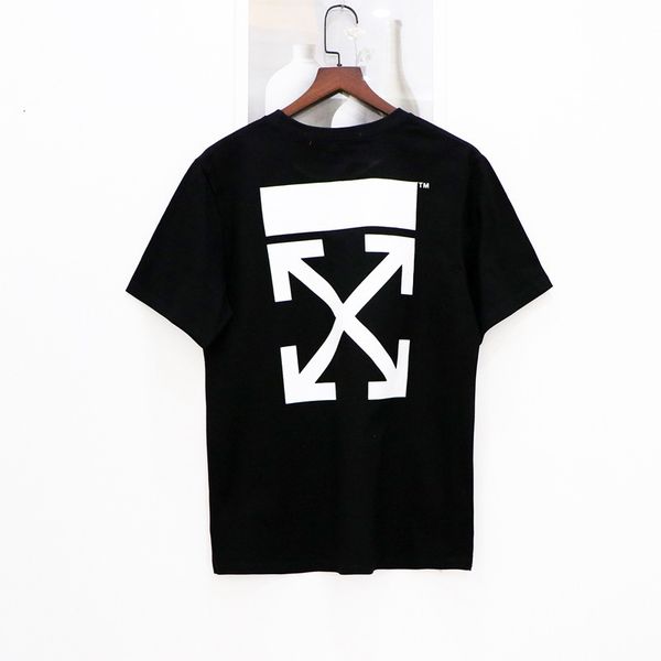 

style fashion new brand arrow print short sleeve t-shirt round neck tee men's and women's, White;black