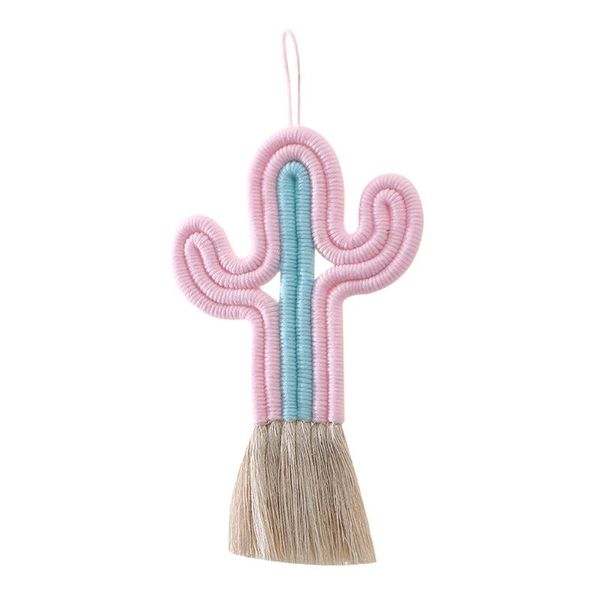 

decorative objects & figurines boho macrame cactus wall hanging decoration handmade hand-woven tapestry nursery baby bedroom decor 28gf