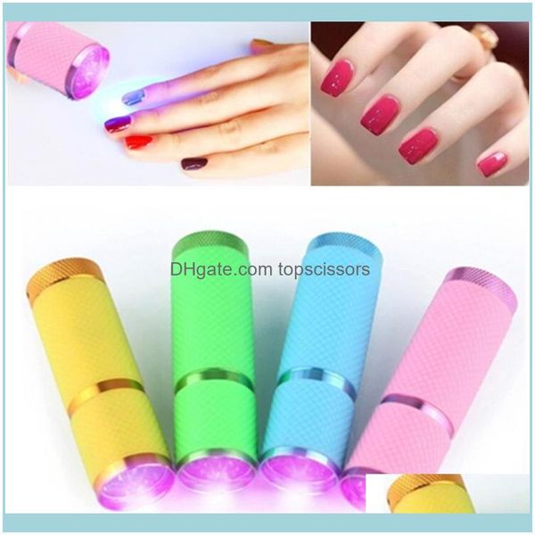 

salon health & beautyportable mini 9 led purple light nail dryer curing lamp torch for uv gel polish art hine dryers drop delivery 2021 uble