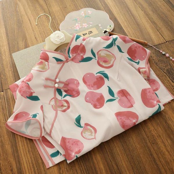 

ethnic clothing cheongsam girly chinese dresses young girls dress qipao sweet cute weding party women cheongsams elegant summer, Red