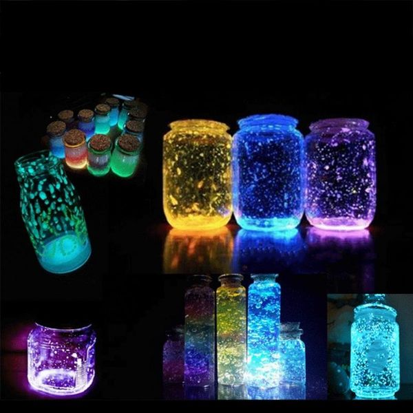 

1bag fluorescent particles super bright glowing pigment luminous powder party
