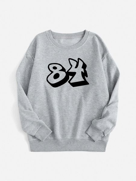 

letter graphic thermal pullover y0mn#, White;black