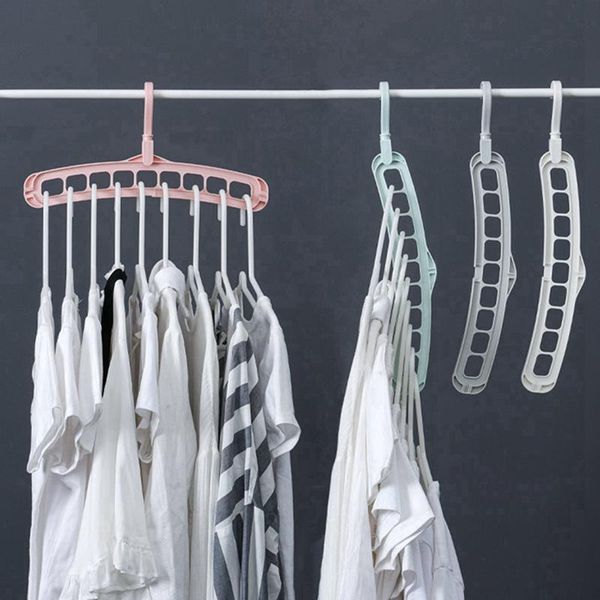 

hangers & racks multifunctional 360 rotating arc hanger nine-hole drying rack household storage