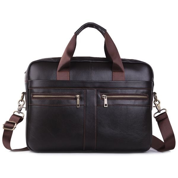 

leather men's briefcase large capacity document bag multifunctional handbag single shoulder messenger bag business travel