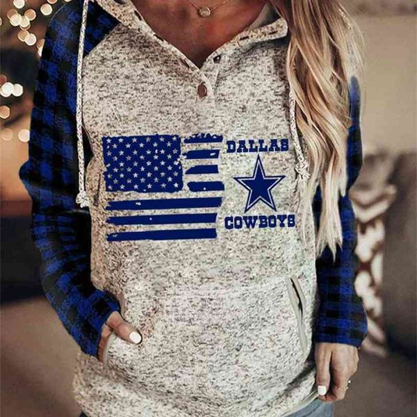 

2021shopify us independence day flag printed 3d sweater women's wear, Black