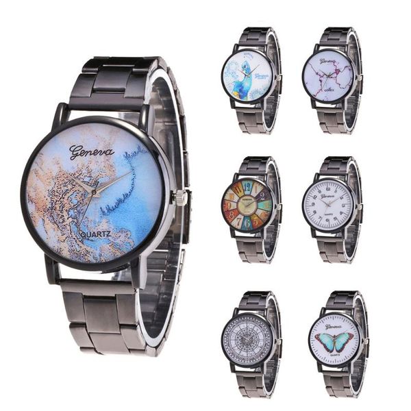 

wristwatches 2021 fashion men's stainless steel quartz analog date wrist watch sport watches gifts relogio masculino drop, Slivery;brown