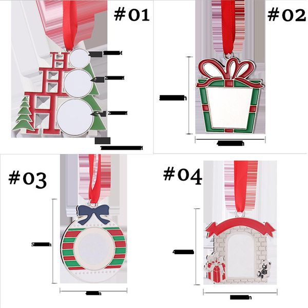

factory outlet christmas decoration personalise christmas ornaments sublimation xmas tree hanging pendant zinc alloy blank diy festival deco