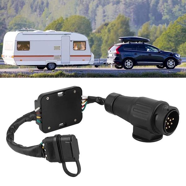 

parts trailer light converter european round 13-pin connector to us 4-pin flat plug