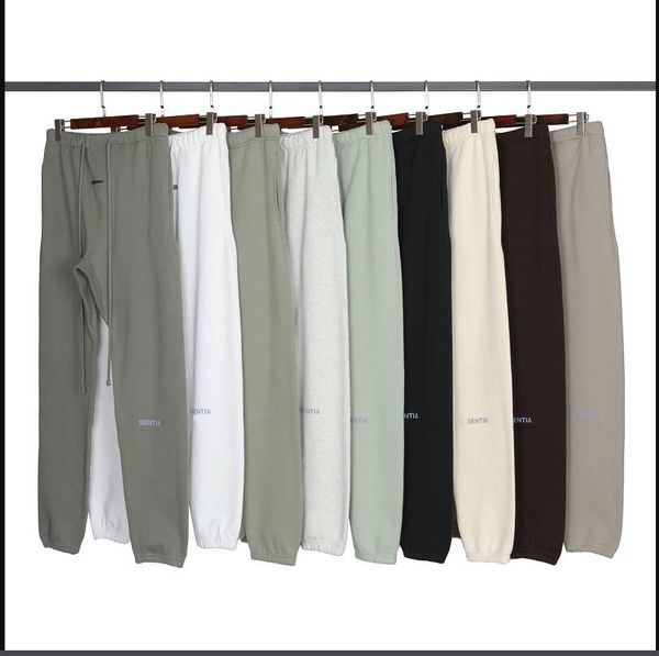 

22autumn winter usa 3m reflective pants trousers casual matcha green coffee brown drawstring sweatpants men women jogger, Black