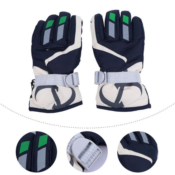 

cycling gloves 1 pair children winter skiing glove kids riding, Black