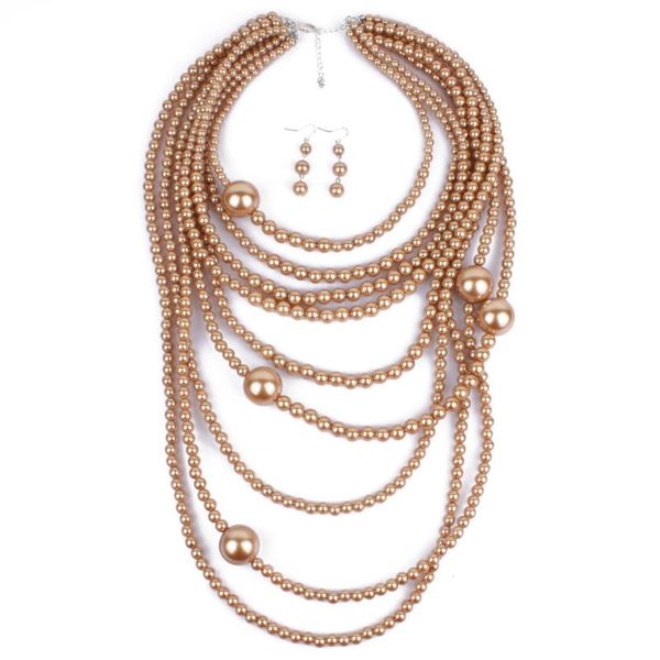 

chains luxury aesthetic vintage large pearl neck necklace pendants necklaces jewelry for women 2021 party gift to girlfriend, Silver