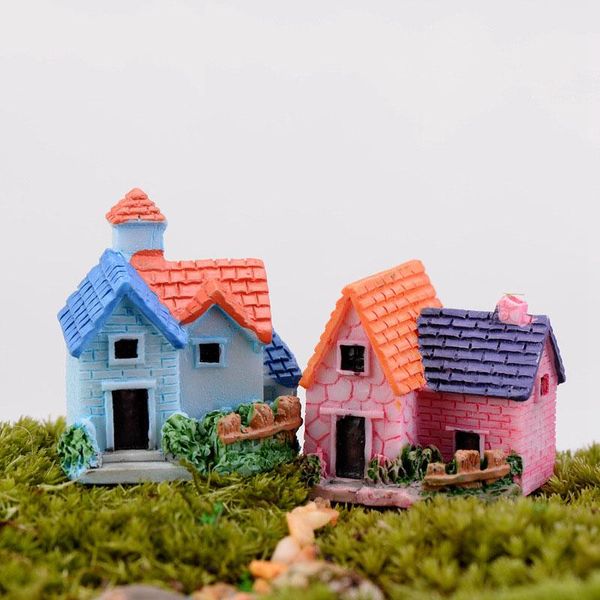 

decorative objects & figurines artificial cottages house mini craft miniature fairy garden home decoration houses micro landscaping decor di