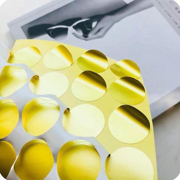 

160 pcs golden seal sticker round paper label adhesive gift seal stickers gift box packing sticker kids stationery stickers
