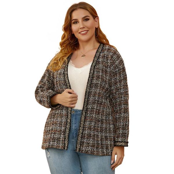 

women's knits & tees womens autumn long-sleeved jacket small fragrant wind warm wool oversized urban casual v-neck student korean jacke, White