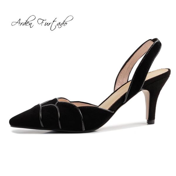 

dress shoes arden furtado summer fashion women's pointed toe stilettos heels classics buckle strap sandals, Black