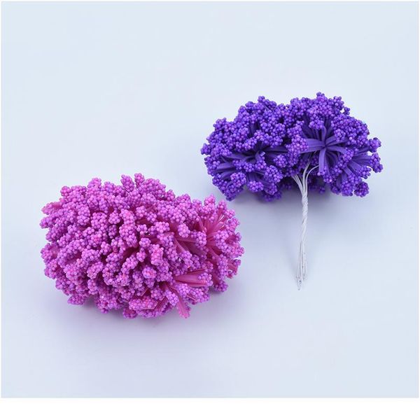 

12pcs pe fake lavender foam artificial flowers for home decor wedding bridal accessories clearance diy christmas wreath jllbap
