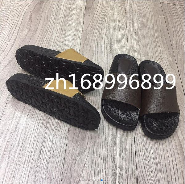 

mule waterfront men women slide sandals designer shoes luxury slide summer fashion wide flat slippery thick sandals slipper flip flops, Black