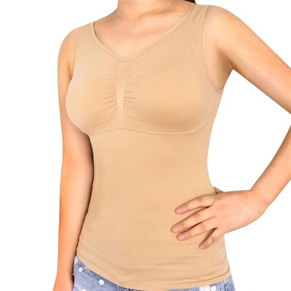 

shaper slim up lift plus size bra tank women body removable underwear slimming vest corset shapewear 211218, Black;white