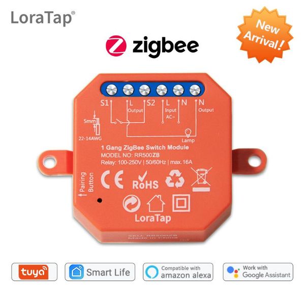

smart home control tuya zigbee 3.0 relay 16a diy module for light and device on off app remote timer support google alexa mqtt