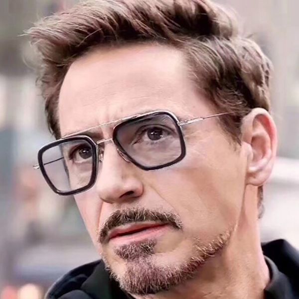 

luxury designer glasses male men's iron tony stark transparent blue light clear acetate women computer eyewear frames retro blocking gl, White;black