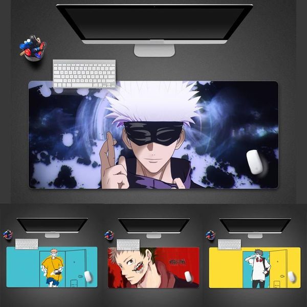 

mouse pads & wrist rests anime color jujutsu kaisen gamer speed mice retail small rubber protect office work mat pad x xl non-slip lapcu