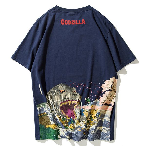 

2021 comes new o-neck, tight homme wave, monster, t-shirt, a g5pg, White