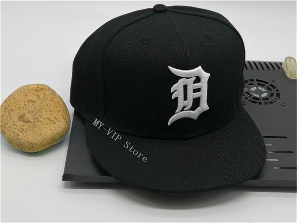 

new detroit sports fitted hats cool baseball fitted cap flat peak hip hop tiger men women blue black full closed go, Blue;gray