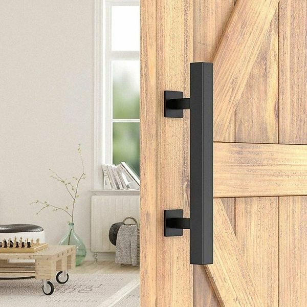 

handles & pulls 12inch sliding barn door pull handle with flush hardware set for gates garages sheds rustic style