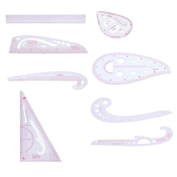 

multi-function grading ruler cutting ruler sewing feet tailor-foot put yardstick sleeve arm curve cut cutting knife ruler-w210, Black