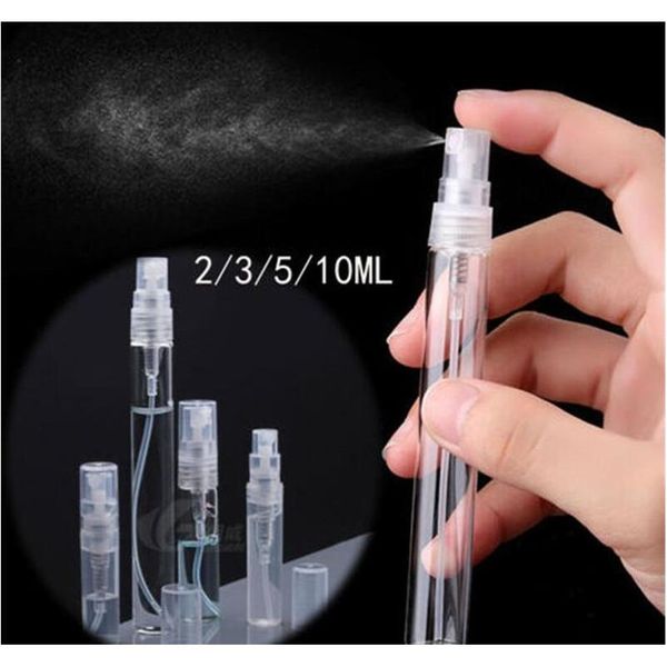 

l 5ml 10ml clear glass spray bottle refillable perfume bottles sample vial cosmetic atomizers spr jllcah outbag2007