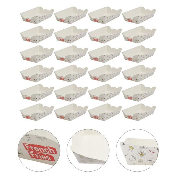 

gift wrap 100pcs disposable snack packing boxes paper chips