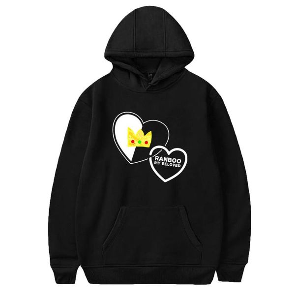 

men's hoodies & sweatshirts ranboo merch tracksuit pullover hoodie streetwear harajuku anime men sweatshirt clothes, Black