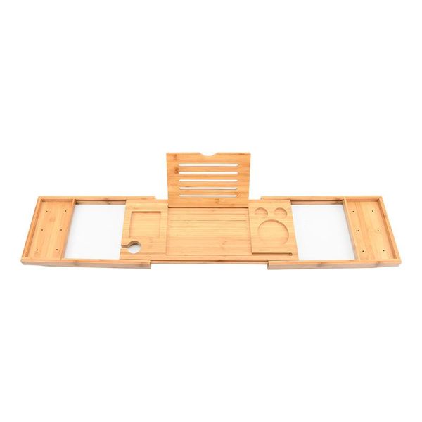 

bathroom storage & organization adjustable bathtub tray caddy multifunctional bamboo organizer with expandable sides holder for book glass